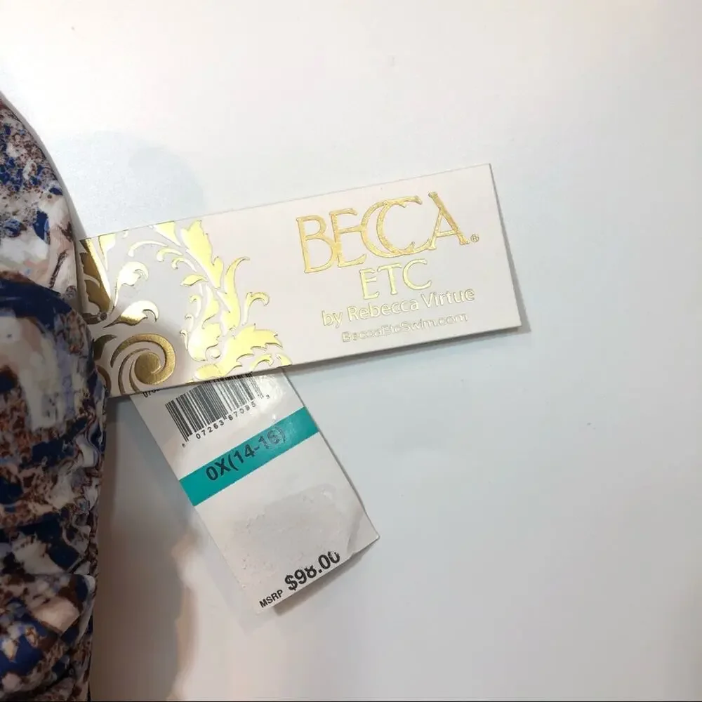 BECCA Animal Kingdom Leo halter Tankini swim top